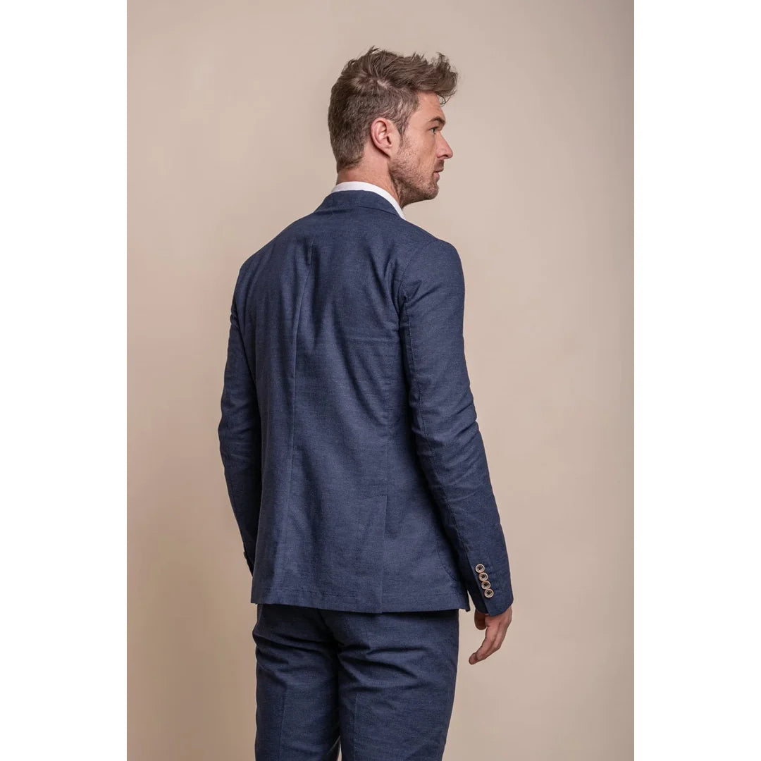 Alvari - Men's Navy Linen Summer Blazer