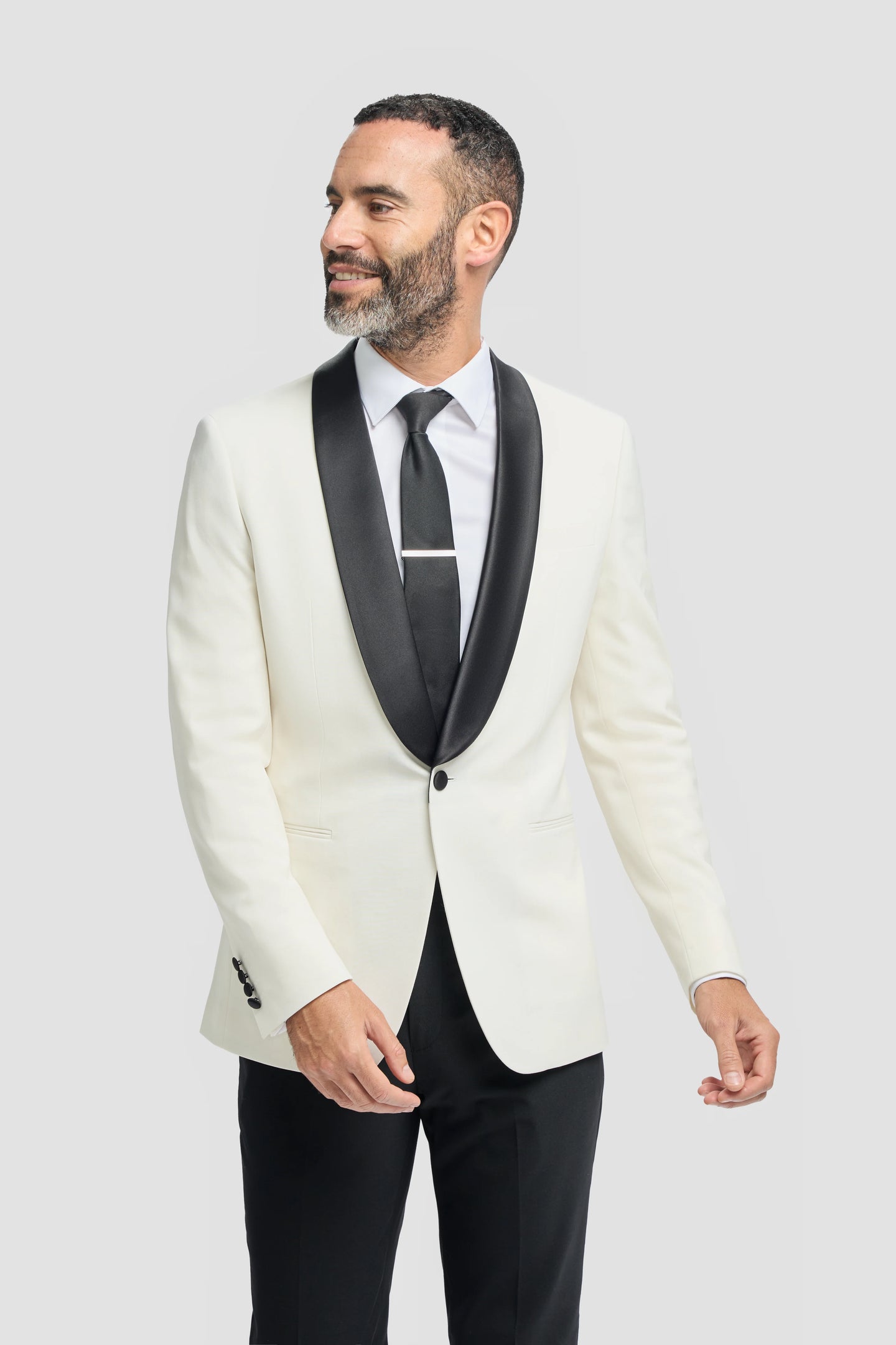 Aspen - Men's Cream 2 Piece Shawl Collar Tuxedo Suit