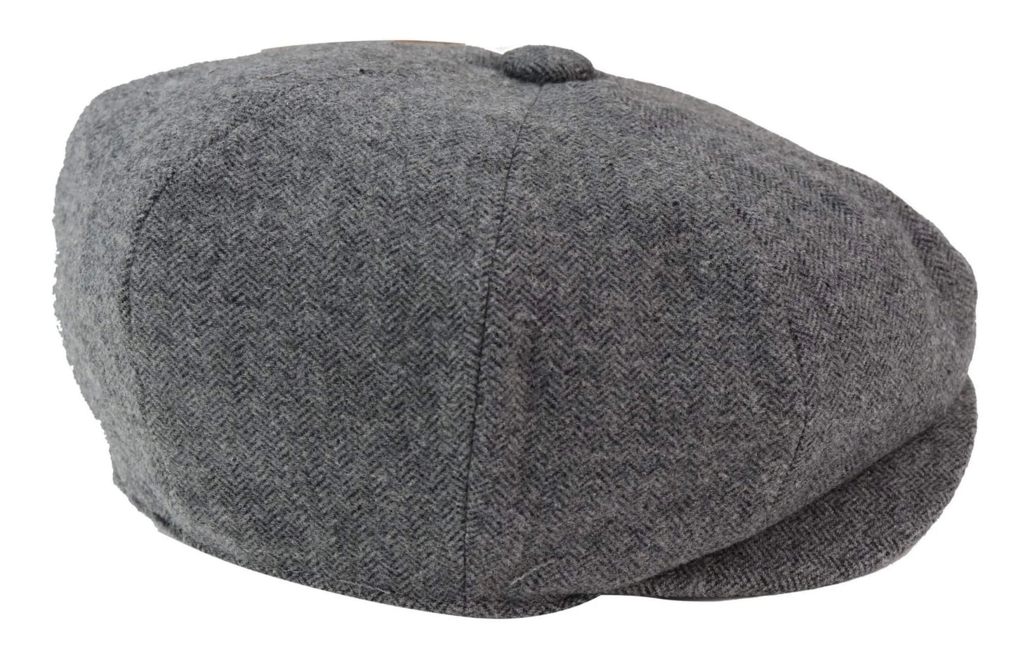 Mens 8 Panel Newsboy Cap - Cavani Martez - Dark Grey