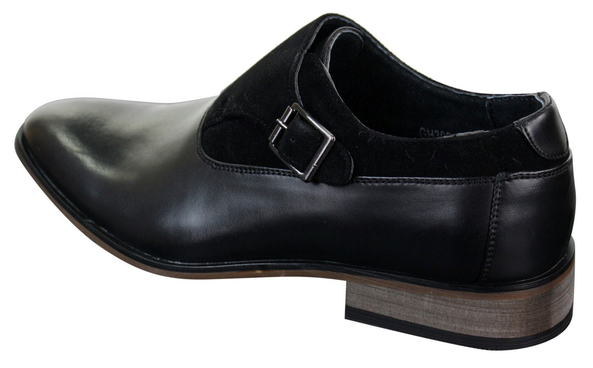 Mens Leather & Suede Slip On Buckle Italian Designer Shoes Smart Casual Formal