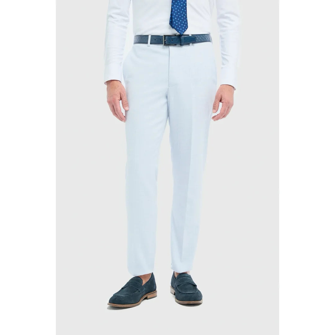 Tropez – męskie spodnie formalne w kolorze nieba