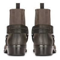 Mens Western Cowboy Black Boot Vintage Square Toe Country Hunting Hiking Real Leather Riding Bikers