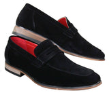 Fiorello 1807 - Mens Suede Faux Slip Onl Shoes Italian Design Classic Loafers