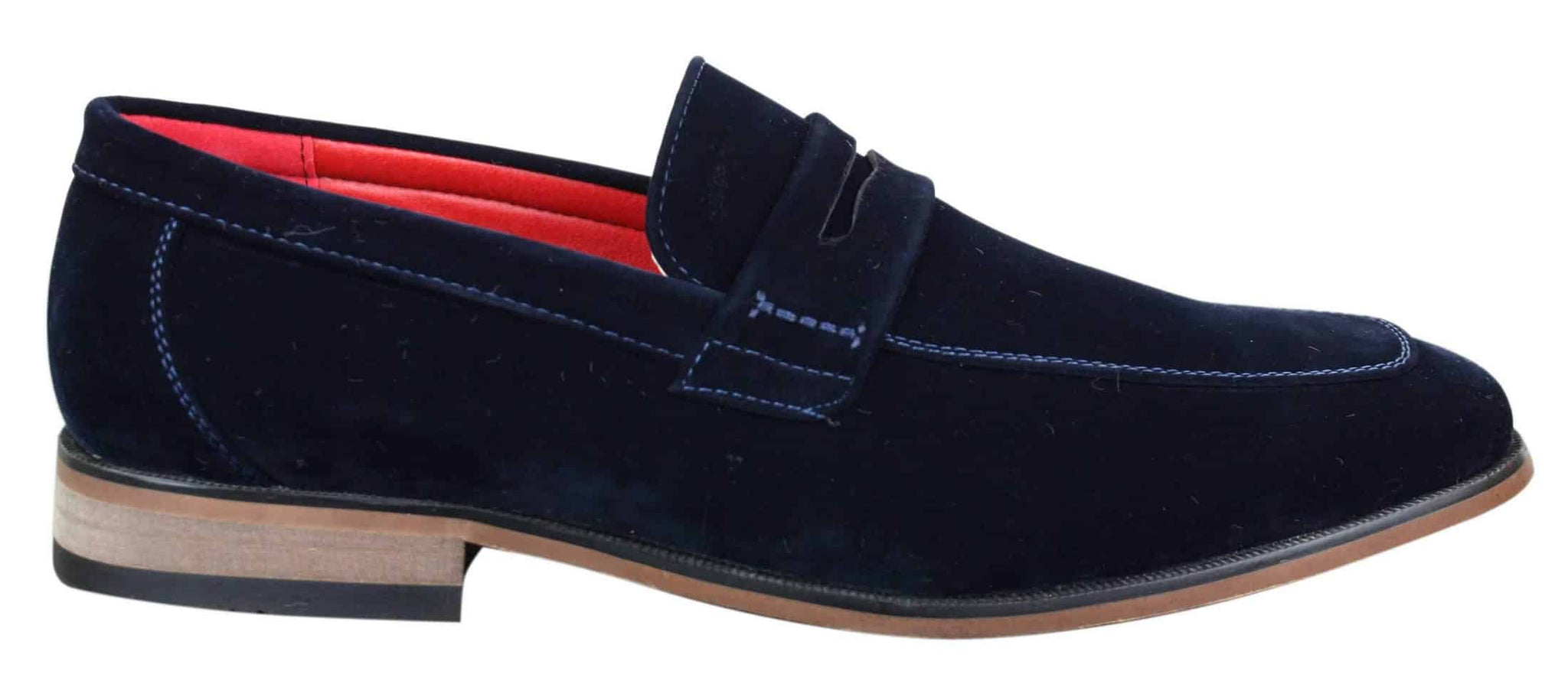 Fiorello 1807 - Mens Suede Faux Slip Onl Shoes Italian Design Classic Loafers