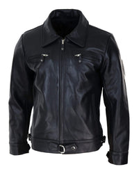 Mens Classic Black-Brown Leather Jacket
