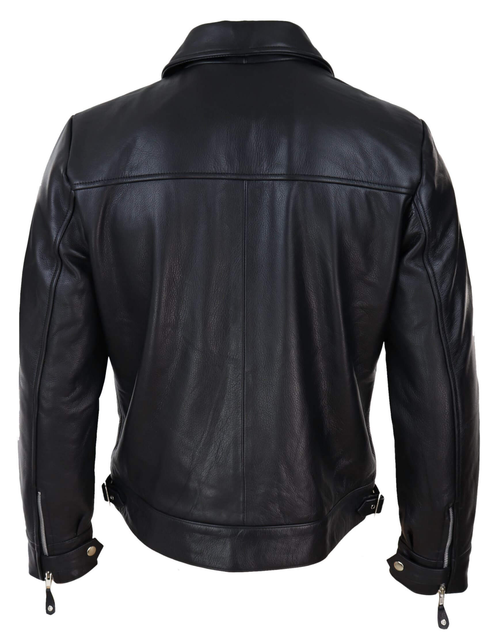 Mens Classic Black-Brown Leather Jacket