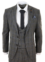 Grey Check 3 Piece Tweed Suit