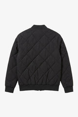 Męska, czarno-beżowa, dwustronna, lekka, pikowana kurtka typu bomber 2 w 1