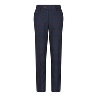 Boys Navy Check 3 Piece Suit Red Edinson Marc Darcy Classic Vintage Wedding