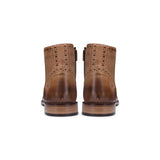 Mens Real Leather Vintage Boots Brogues 1920s Suede Tweed Laced Shoes Smart Formal