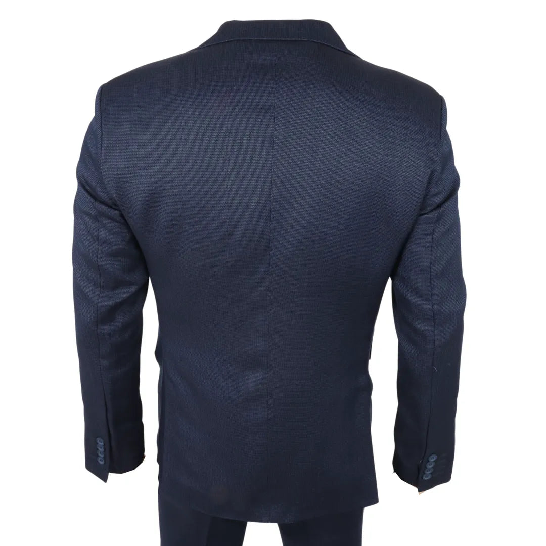 IM07 - Men's 3 Piece Navy Blue Classic Suit