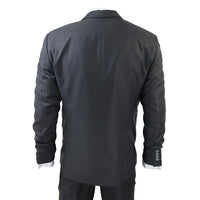 IM1 Men's Classic Charcoal Plain Tailored Fit 3-Piece Suit