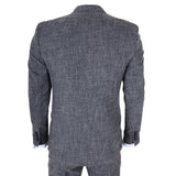 IM33 - Czarny, trzyczęściowy garnitur męski o dopasowanym kroju