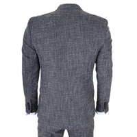 IM33 - Czarny, trzyczęściowy garnitur męski o dopasowanym kroju