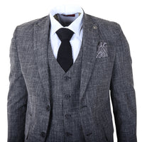 IM33 - Czarny, trzyczęściowy garnitur męski o dopasowanym kroju