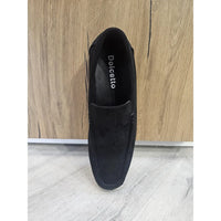 Men's Slip On Black Lightweight Suede Loafers