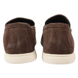 Men's Suede Brown Slip On Comfort Fit Loafers