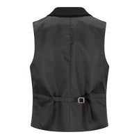 TPW-13 - Trzyczęściowy damski gładki czarny garnitur