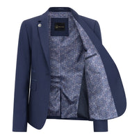 TPW-14 - Trzyczęściowy damski garnitur w kolorze granatowym