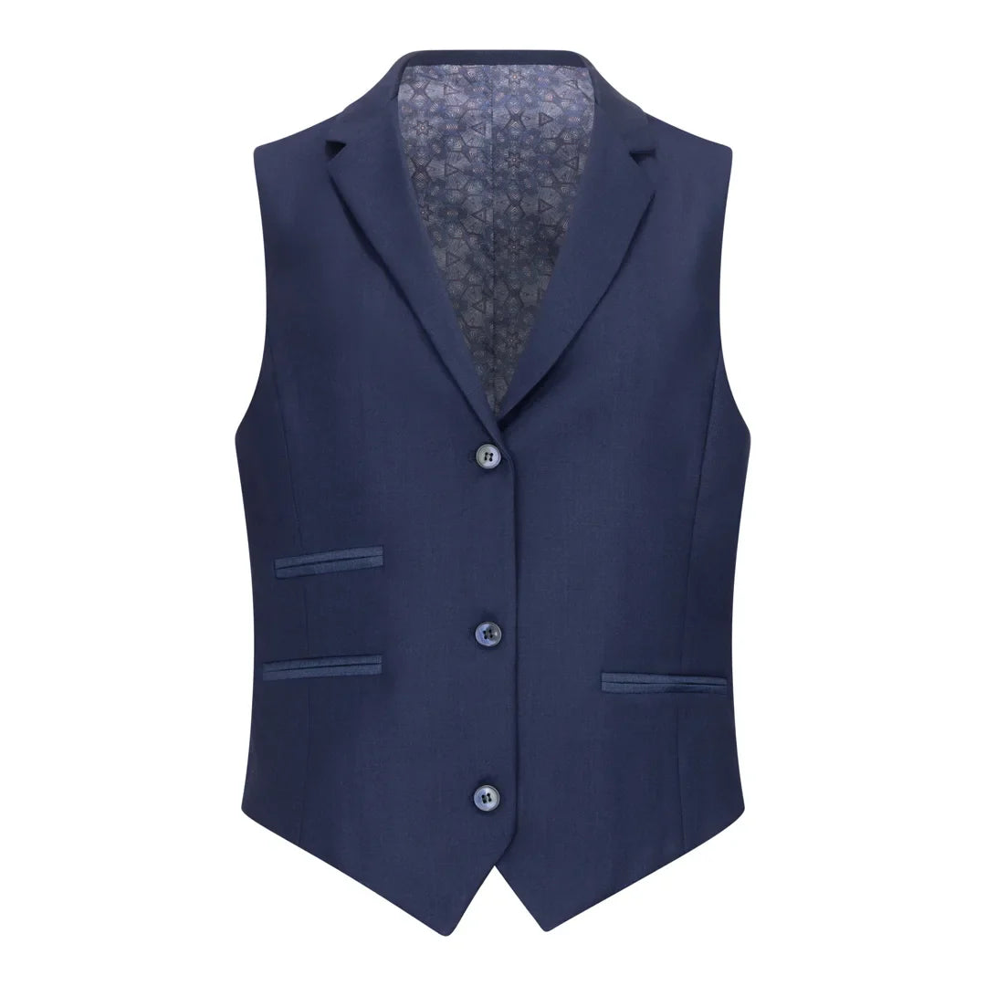 TPW-14 - Trzyczęściowy damski garnitur w kolorze granatowym