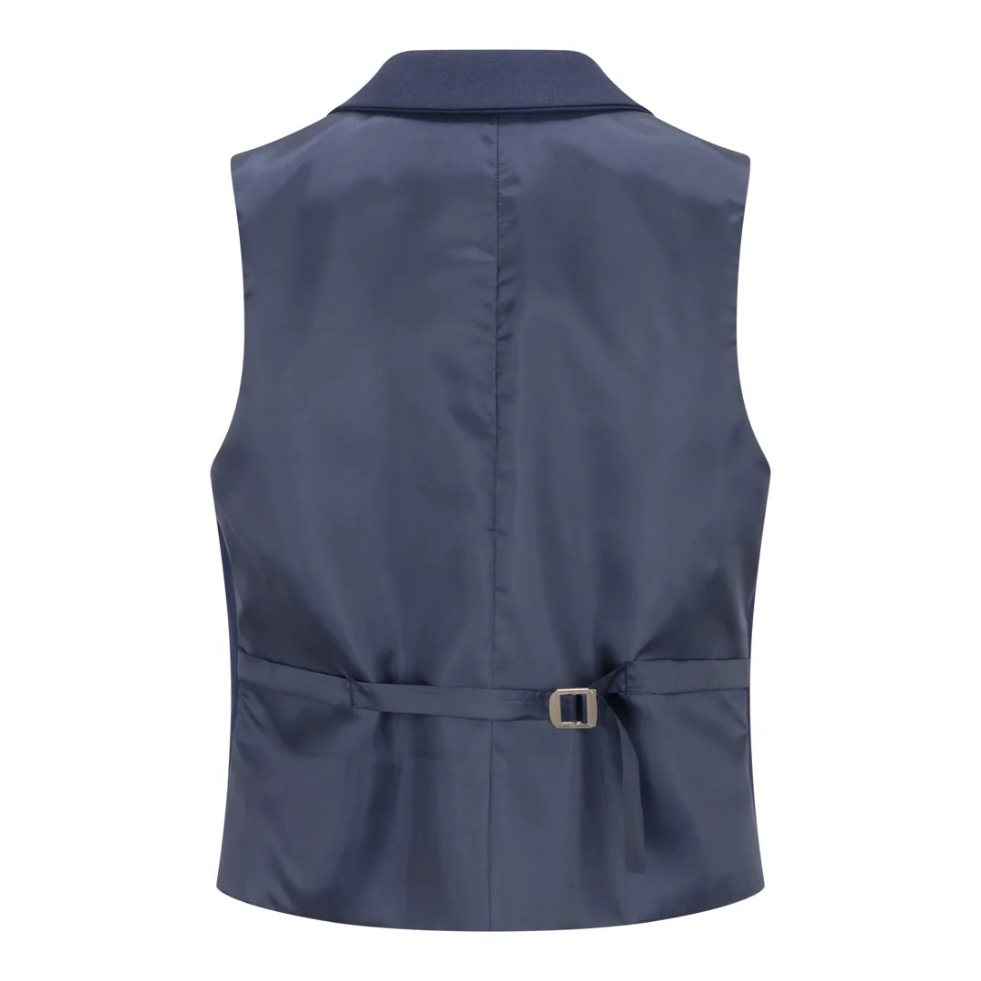 TPW-14 - Trzyczęściowy damski garnitur w kolorze granatowym