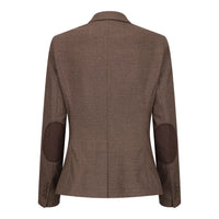 TPW50 – Brązowy damski garnitur w kratę Księcia Walii, 3-częściowy