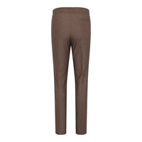 TPW50 – Brązowy damski garnitur w kratę Księcia Walii, 3-częściowy