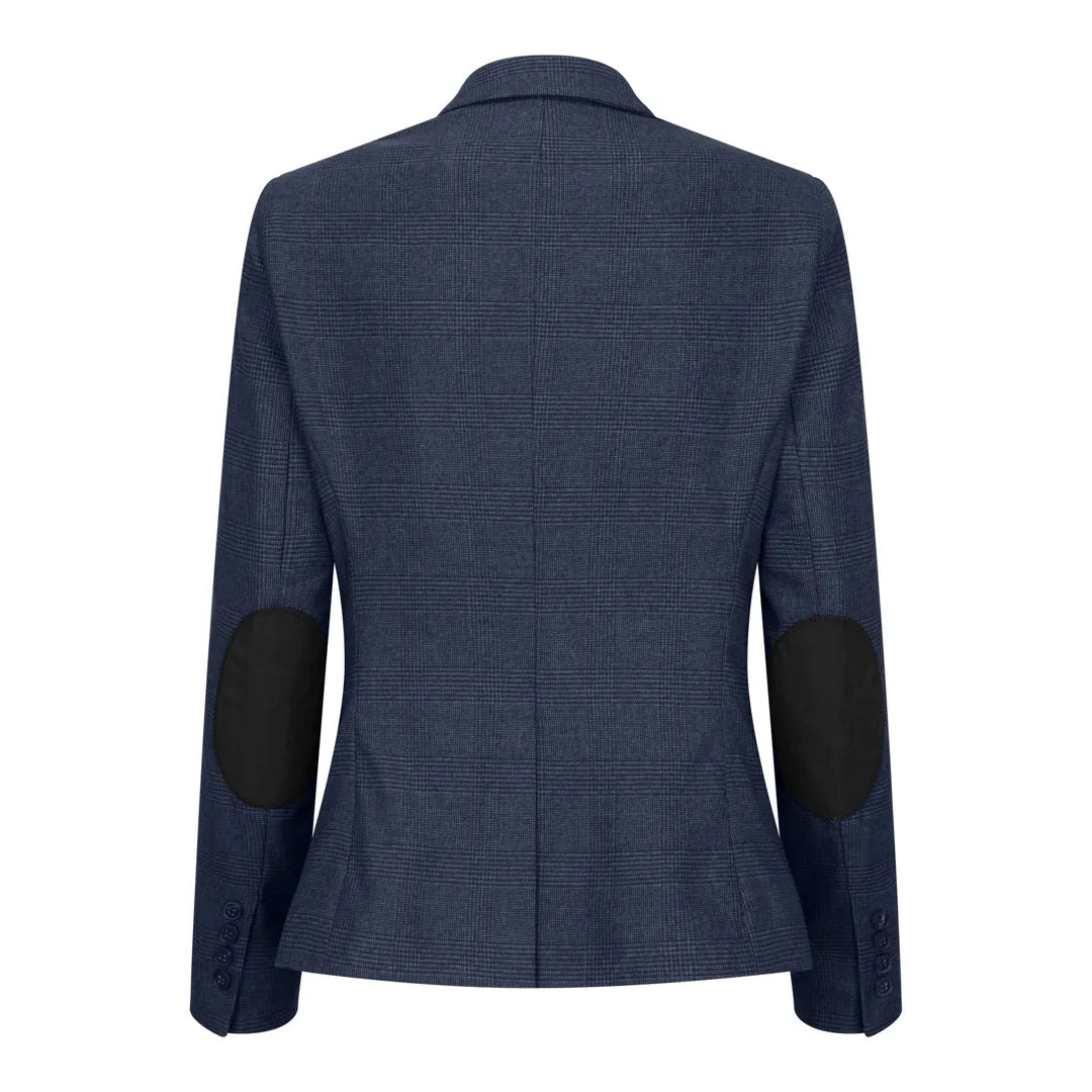 TPW52 - Granatowy damski garnitur w kratę Księcia Walii, 3-częściowy