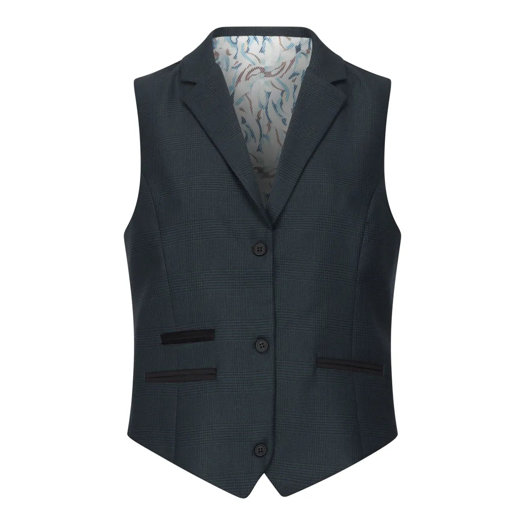 TPW53 - Zielony damski garnitur w kratę Księcia Walii, 3 częściowy