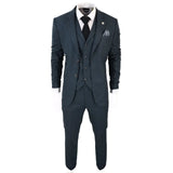AK-07 Men's 3-Piece Olive Green Check Suit