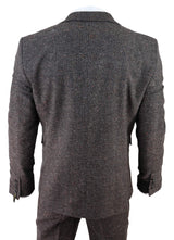 Men's Brown Tweed 3 Piece Suit