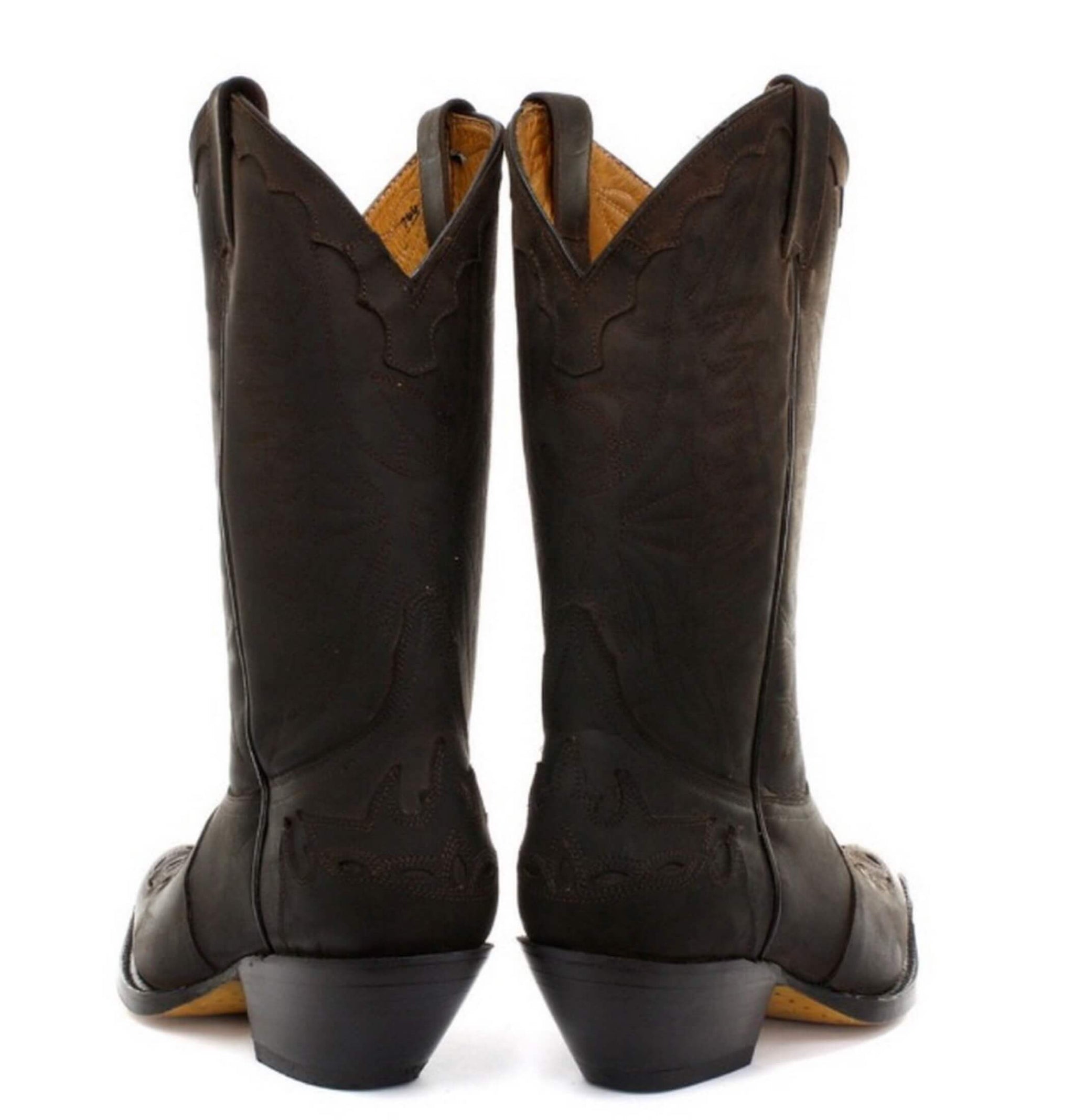 Mens Cowboy Boots Pointed Black Brown Grinders Arizona Real Leather Western Cuban