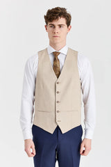 Garnitur Belmont Navy z kontrastową kamizelką Belmont Beige