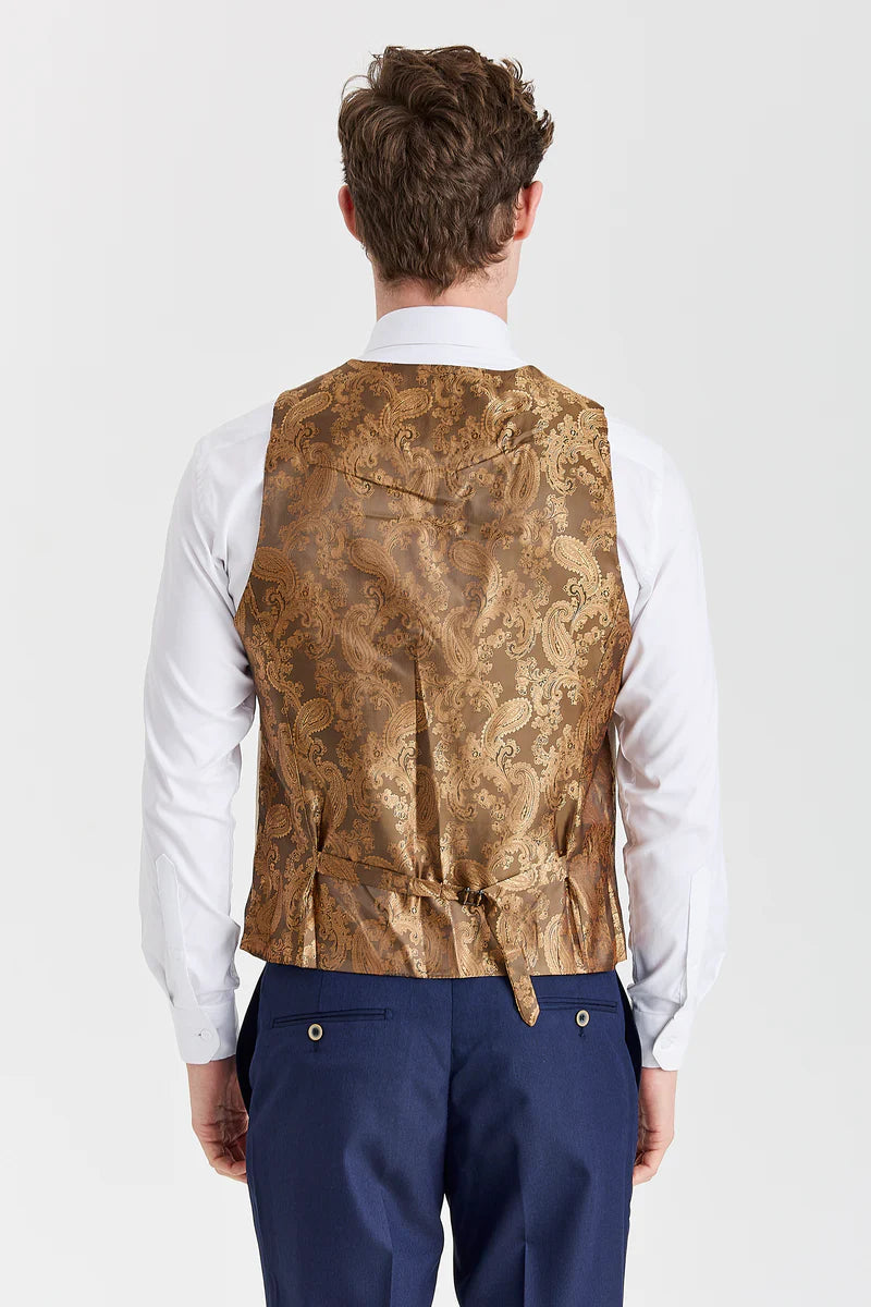 Garnitur Belmont Navy z kontrastową kamizelką Belmont Beige
