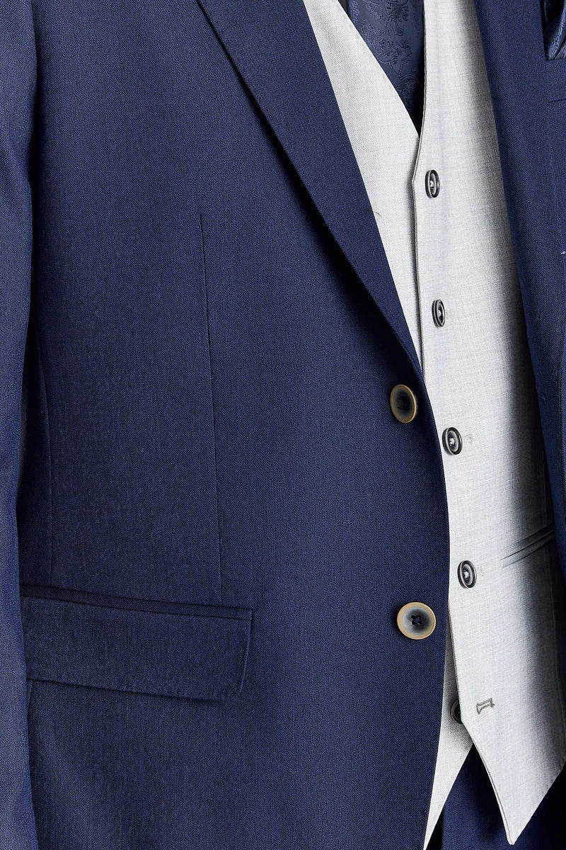 Garnitur Belmont Navy z kontrastującą kamizelką Belmont Silver