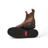 Booma 607 – Rustykalne brązowe skórzane botki typu Chelsea