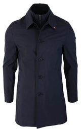 Mens Brando Navy Overcoat