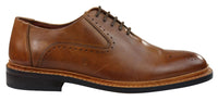 Mens Brogue Oxford Shoes Tan Brown Black Laced Leather Goodyear Welted