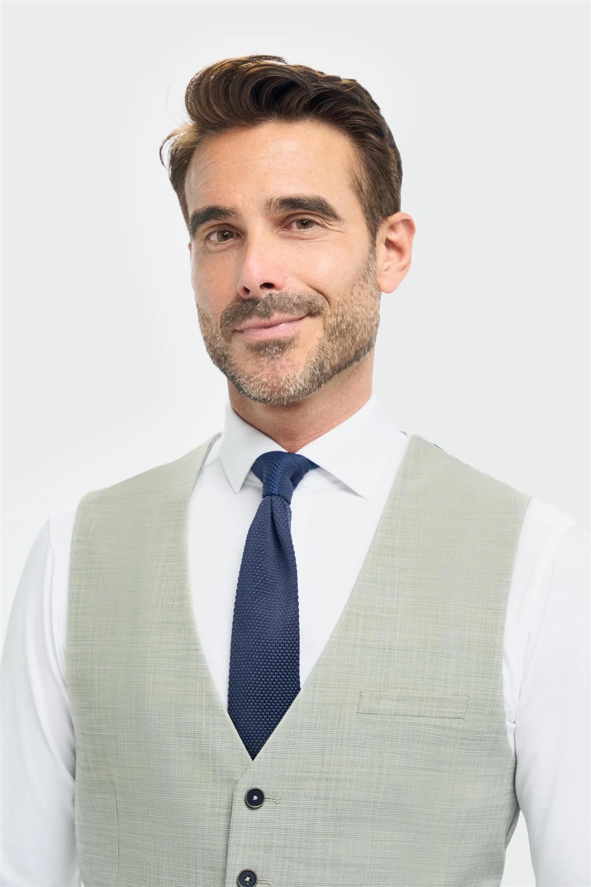 Camden - Męska kamizelka w kolorze szałwiowej zieleni