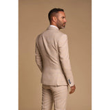 Caridi - Men's 2 Piece Beige Double Breasted Suit