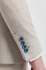 Męski kremowy garnitur ślubny 3-częściowy - Cavani Caridi