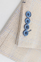 Męski kremowy garnitur ślubny 3-częściowy - Cavani Caridi