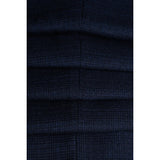 Caridi - Men's Tweed Navy Blue Waistcoat