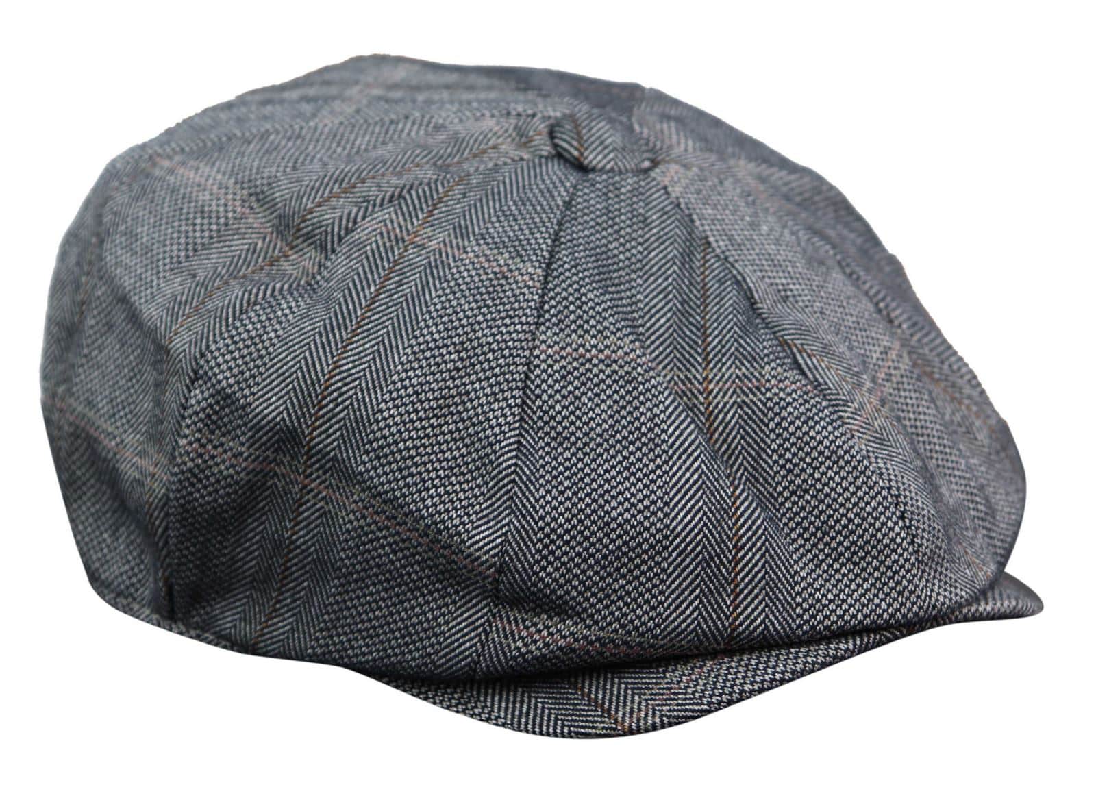 Men's 8 Panel Peaky BlindersTweed Flat Cap - Cavani Connall