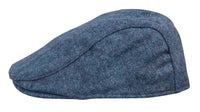 Mens Grandad Baker Flat Blue Cap 8 Panel Tweed Vintage Classic Smart Casual 1920s