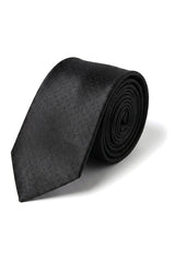 Krawat Cavani Satin - Męski krawat satynowy z jedwabiu, chusteczka i spinka do krawata w kropki, ślub, bal, biuro
