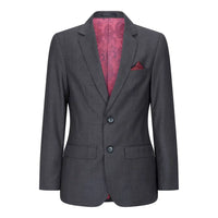 Boys 3 Piece Charcoal Dark Grey Suit Classic Wedding Party Vintage