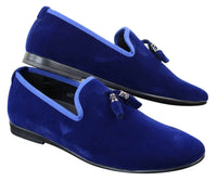 Elong dd0019 - Mens Velvet Slip On Suede Tassle Driving Shoes Loafers Smart Casual Wine Navy