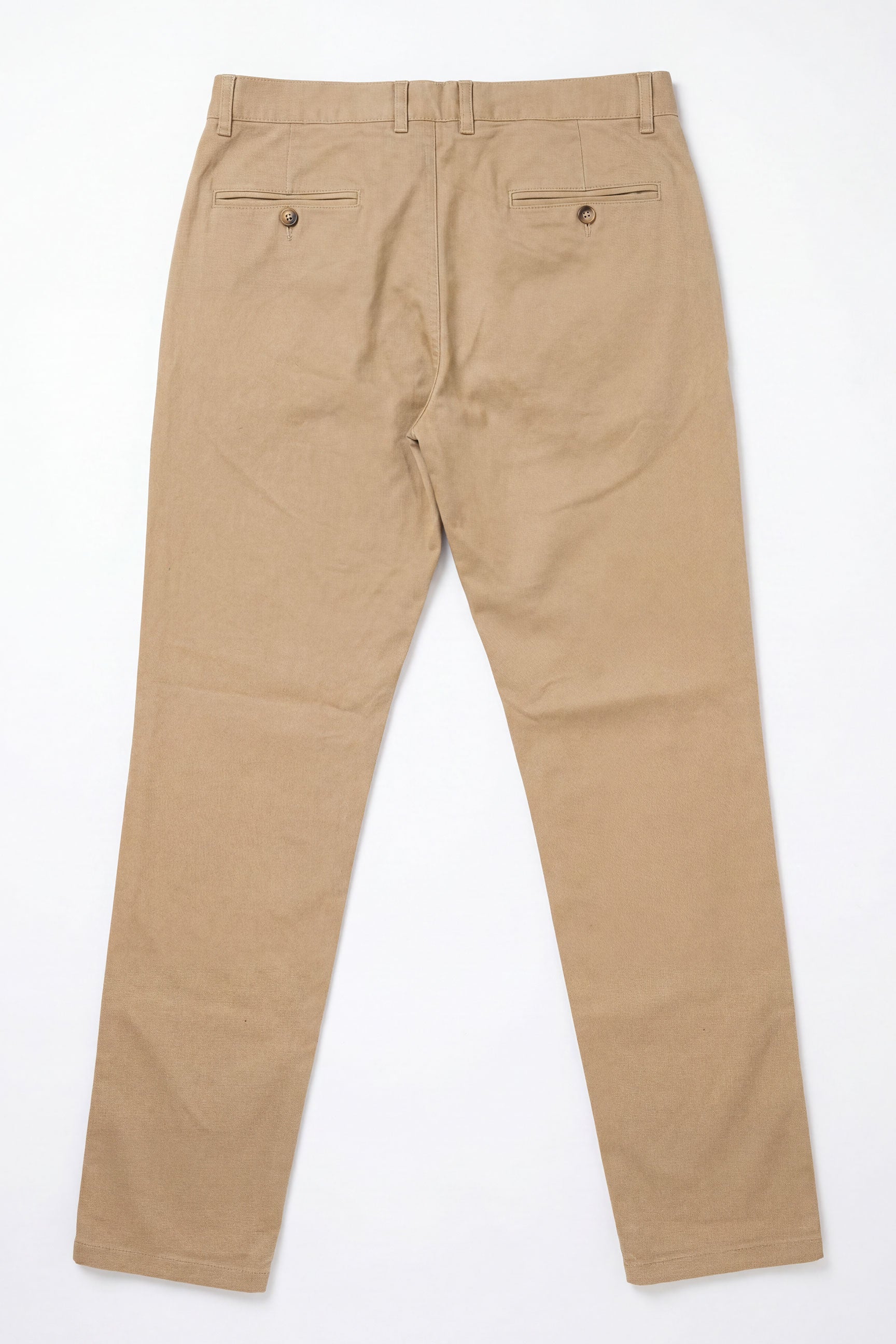 Męskie spodnie chino w kolorze khaki z mieszanki lnu, z cienkiej bawełny Tencel, letniej tkaniny