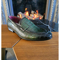Men's Slip On Formal Green Loafers